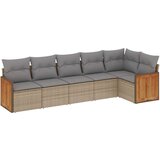 vidaXL 6-dijelni set vrtnih sofa s jastucima bež od poliratana | shoptok.hr