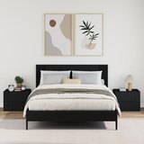  Zidni noćni ormarići 2 kom crni 45 x 30 x 35 cm | shoptok.hr