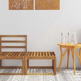 Vanjski otoman Čvrsto drvo akacije Prirodna 59 x 59 x 37 cm | shoptok.hr