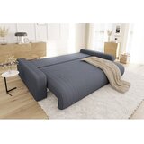 Ropez Temno siva raztegljiva/s prostorom za shranjevanje sedežna garnitura iz rebrastega žameta 234 cm Sara – | Shoptok.si