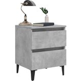  Nočna omarica 2 kosa betonsko siva 40x35x50 cm iverna plošča, (20624029) | Shoptok.si