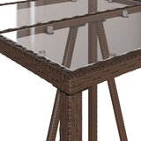Vanjski barski stol smeđi 70 x 70 x 110 cm od poliratana | shoptok.hr
