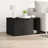vidaXL kutija za mačji pijesak crna 80x50x45 cm konstruirano drvo