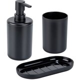 Allstar Crni plastičan set pribora za kupaonicu Fano – | shoptok.hr