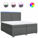  Krevet s oprugama i madracem tamnosivi 200 x 200 cm od tkanine | shoptok.hr