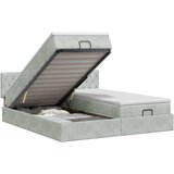  Podesivi krevet s madracem 2 pcs Svjetlosiva Baršun | shoptok.hr