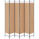  Razdjelnik prostora s 6 panela Bež 240 x 220 cm Tkanina | Eponuda.ba