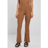 Urban Classics women's dark taupe leggings with a high waist Cene