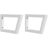  Zidna polica za umivaonik od čelika i masivne bukovine Smeđa 50 x 50 x 2.5 cm | shoptok.hr