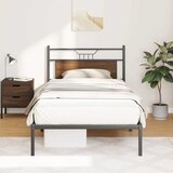  Okvir kreveta bez madraca smeđa boja hrasta 100 x 200 cm drveni | shoptok.hr
