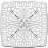  Vrtni stol bijeli 53 x 53 x 53 cm od lijevanog aluminija | shoptok.hr