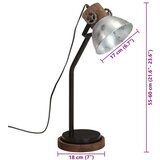 vidaXL Namizna svetilka 25 W starinsko srebrna 18x18x60 cm E27 | Shoptok.si