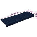  Prostirke za stepenice samoljepljive 30 kom 65x21x4 cm tamnoplave pravokutne rubove | shoptok.hr