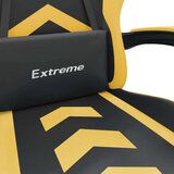  Gaming stol z oporo za noge črno in zlato umetno usnje, (20699164) | Shoptok.si
