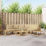  Set vanjskih sofa 5 Komad Bijela i bež Poliester Cijene