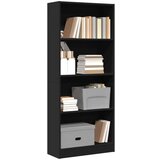  Regal za knjige crni 60x24x143 cm od konstruiranog drva | shoptok.hr