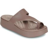 Crocs Japonke GETAWAY PLATFORM TOE LOOP Kostanjeva Cene