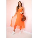 Kesi Włoski Pleated dress with an openwork sweater orange | Eponuda.ba