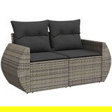 vidaXL 6-dijelni set vrtnih sofa od poliratana s jastucima sivi | shoptok.hr