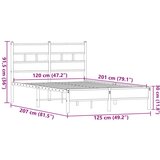 vidaXL Okvir kreveta bez madraca smeđa boja hrasta 120 x 200 cm drveni | shoptok.hr