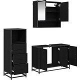 vidaXL Komplet pohištva za kopalnico 3 pcs Črni hrast 90 x 33 x 60 cm | Shoptok.si