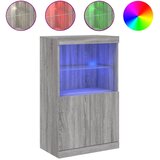  Komoda s LED svjetlima boja sivog hrasta 60,5x37x100 cm | shoptok.hr