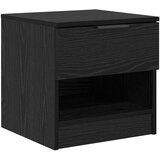 vidaXL Posteljna omarica s predalom 2 pcs Črni hrast 40 x 39 x 40 cm | Shoptok.si