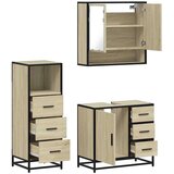 vidaXL 3-dijelni set kupaonskog namještaja boja hrasta sonome drveni | shoptok.hr