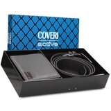 Coveri Collection muŠki set koŽni novČanik i kaiŠ c-1027/ crni Cene