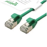 21443331 RJ45 omrežni kabel\, Patch kabel CAT 6a U/FTP 0.30 m zelena 1 kos, (20630678)