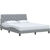 vidaXL Posteljni okvir brez vzmetnice svetlo siv 160x200 cm blago | Shoptok.si
