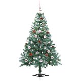 vidaXL Umjetno božićno drvce s stalakom Zelena 150 cm PVC i čelik | shoptok.hr