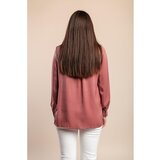 Fenzy Plus Size Bluza S Mašnom, Antikno Ružičasta | shoptok.hr