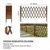 KMT Teleskopska drvena ograda, Braon cene