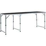  Sklopivi stol za kampiranje sivi aluminijski 180 x 60 cm | shoptok.hr