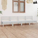 Maison Chic Seti vrtnega pohištva - Vrtna garnitura - Vrtni pohištvo set 4-delna bela trdna borovina, (21811274) | Shoptok.si
