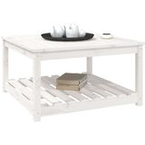  Vrtni stol bijeli 82,5 x 82,5 x 45 cm od masivne borovine | Eponuda.ba