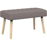 Klupa s utorima Sivosmeđa 80 x 40 x 46 cm Tkanina | Eponuda.com