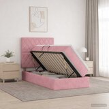  Krevet s madracem i skladištem Ružičasta 90 x 200 cm Baršun | shoptok.hr