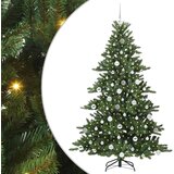 vidaXL Umetno Zložljivo Božično Drevo with LEDs z stojalom 180cm PVC | Shoptok.si