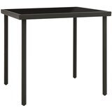 vidaXL Vrtni blagovaonski stol antracit 80 x 80 x 72 cm staklo i čelik Cijene