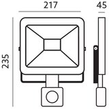  LED spoljni reflektor sa senzorom LED/50W/230V 6500K IP44 | Eponuda.com