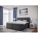 MID.YOU POSTELJA BOXSPRING 180 cm x 200 cm , tekstil, leseni material antracit | Shoptok.si