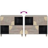 vidaXL Ormarić / Komoda s policom Siva i zlatna 80 x 33.5 x 75 cm | shoptok.hr