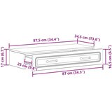 Stolna Stenska stranska miza Sonoma hrast 87,5 x 34,5 x 17 cm, (5000232371) | Shoptok.si