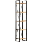 vidaXL Knjižna omara 5-nadstropna 40x30x180 cm trden mangov les | Shoptok.si