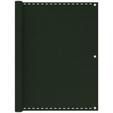 Balkonski zastor tamnozeleni 120 x 400 cm HDPE | Shoptok.si