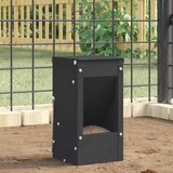 vidaXL Hranilnica za zajce Črna 12,5 x 12,5 x 25 cm | Shoptok.si