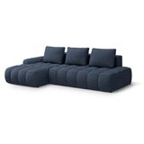 Cosmopolitan Design Temno modra raztegljiva/s prostorom za shranjevanje kotna sedežna garnitura (levi kot/z ležalnikom) Linz – | Shoptok.si