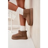 Boto Women's Snow Boots On Platform Insulated With Fur Khaki Vesirae | ePonuda.com